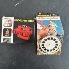 Visore View Master Beige Anni 70 scatola originale. Più Il Gatto Con Vintage