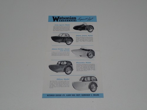 Watsonian carrozzini sidecar - watsonian,