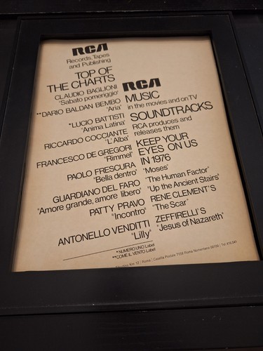 Rca records italia raro poster - rca,