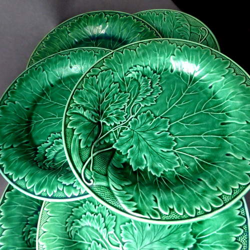 Lot assiettes vertes - 6,