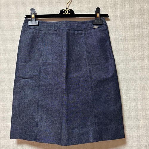 Chanel gonna denim - blu, scuro