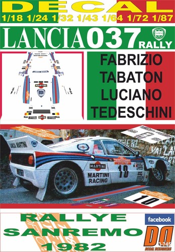 Decal lancia 037 rally - 037,