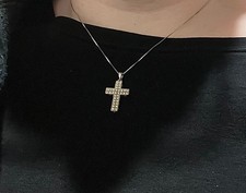 14kt. Croce in oro bianco e