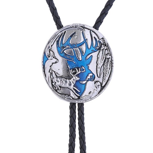 Cravatta bolo metallo blu - cravatta,
