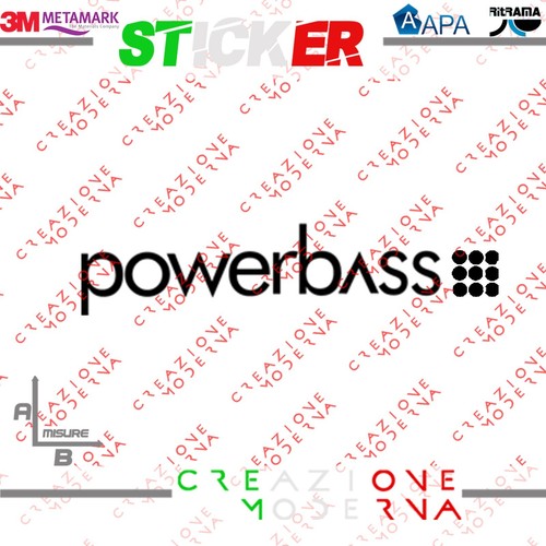 Adesivo sticker logo - adesivo, powerbass