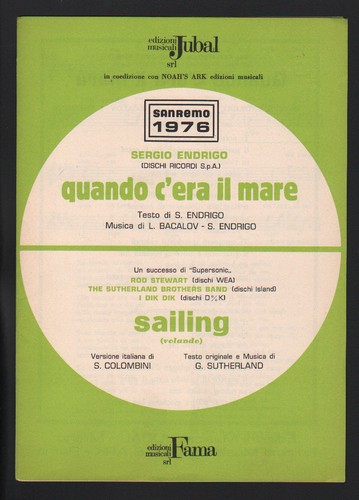 Spartito sergio endrigo quando - spartito,