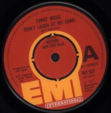 B.T. Express Funky Music 7" Vinile UK EMI 1977 Demo INT537