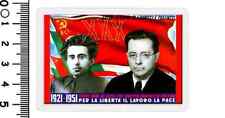 calamita p.c.i. partito comunista italiano gramsci togliatti bandiera rossa card