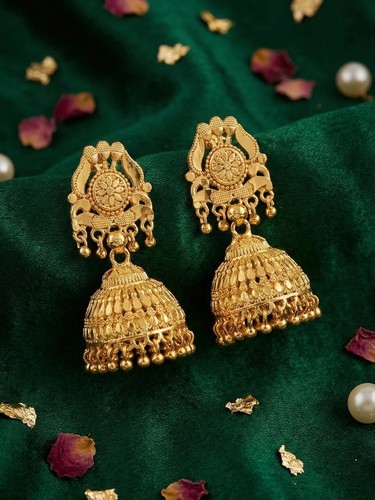 Orecchini tradizionali jhumki - orecchini,