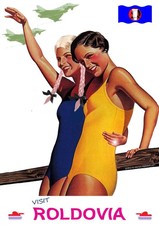 2 POSTER VINTAGE PIN UP  VODKA