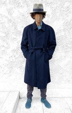 morbidissimo cappotto blu di Lebole, tessuto del lanificio Zegna - TG. L