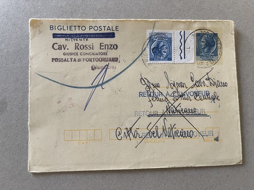 Intero postale biglietto - q),