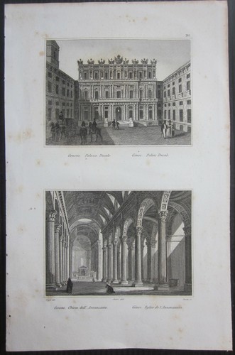 1837 genova veduta santissima - 1837,