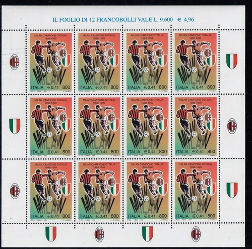 1999 foglietto nuovo milan - 1999, nuovo,