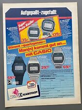 Casio Marlin W-24 DW-1000 LCD Alarm 1983 Vintage Ad Pubblicità Karstadt