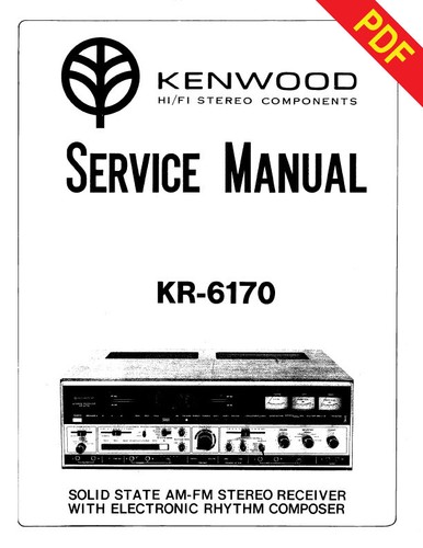 Kenwood 6170 service - kr-6170, manual