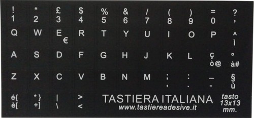 Tastiera adesiva lingua - adesiva,