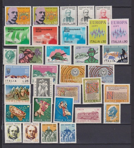 Italia mnh 1972 complete year - italia,