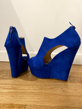 zeppe blu 14 cm tacchi alti