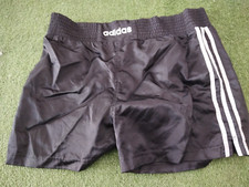 Adidas boxer boxe short vintage running Nylon lucidi shiny glanz d40 black