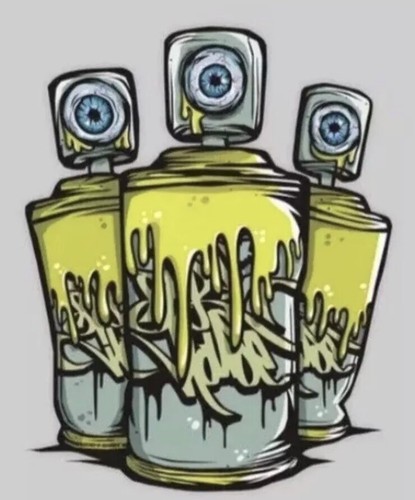 Adesivo vernice spray graffiti