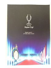 PROGRAMMA UFFICIALE FINALE SUPERCOPPA EUROPEA CALCIO INTER- ATLETICO MADRID 2010