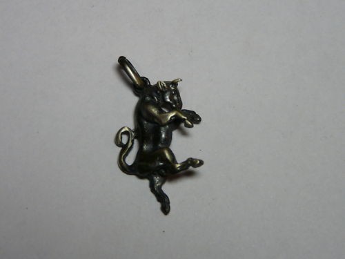 Toro ciondolo argento brunito - argento,