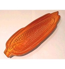 PIATTINO/POGGIA MESTOLO IN CERAMICA SMALTATA-FORMA DI PANNOCCHIA/MAIS-VINTAGE