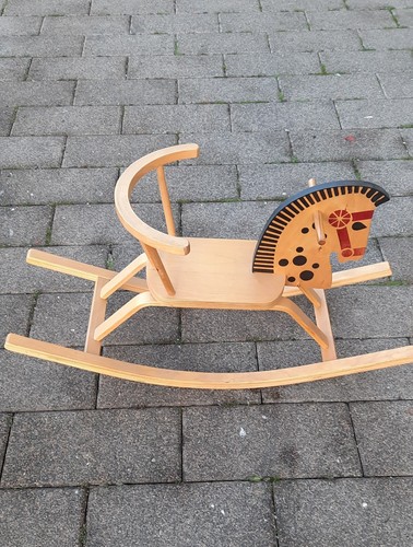 Cavallo dondolo legno - a,