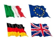 4 BANDIERE CM 70 X 100 SPIAGGE BARCA ITALIA EUROPA FRANCIA BARCHE 70x100 HOTEL