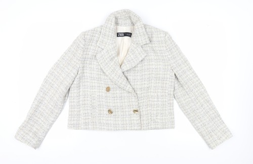 Blazer donna zara beige tweed - blazer,