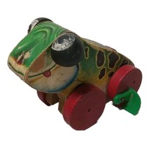 Giocattolo Vintage Fisher-Price Jolly Jumper Frog 450 Pull, 1956, FUNZIONANTE