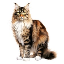 4 adesivi gatto delle foreste