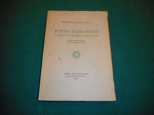 Calvo poesie piemontesi - piemontesi, e