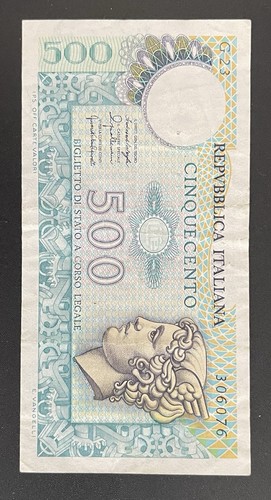 Italy 500 lira 12 1976 - , 20.12.1976