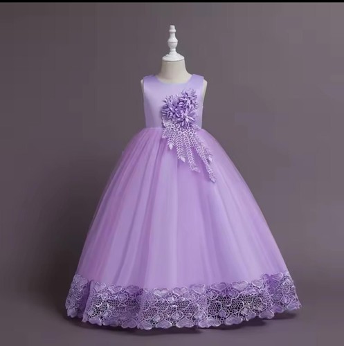 Abito lungo tulle - , fiori