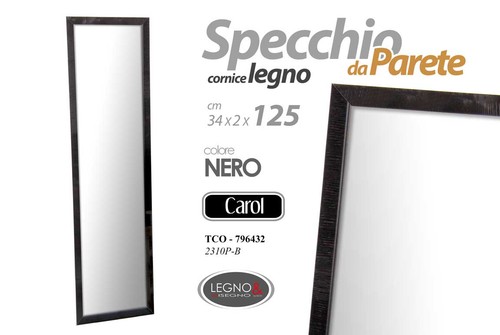 Specchio parete nero - specchio,