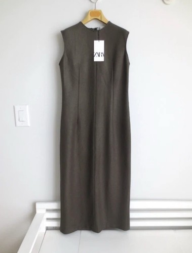 Abito midi zara - zara, 100%