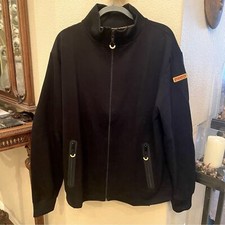 Giacca nera con zip uomo