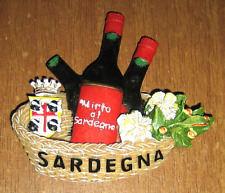 CALAMITA FRIGO SARDEGNA bottiglie mirto in resina 3D a rilievo fridge magnet