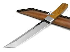 COLTELLO ARTIGIANALE TANTO DA CACCIA LAMA FISSA IN ACCIAIO BALESTRA COLLEZIONE