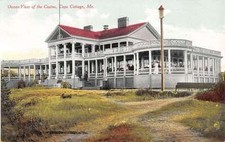 Cape Cottage Maine Ocean View Casino Exterior Antique Postcard K24360