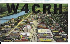 Scheda radio QSL 1955 Augusta