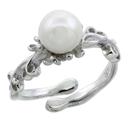 Anello perla argento - anello, in