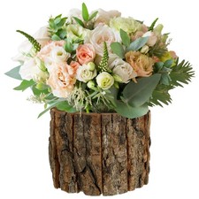Fioriera in legno tronco