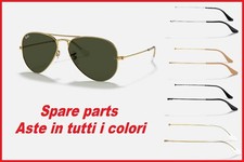 Aste di ricambio per occhiali da sole Ray Ban Aviator RB 3025 ricambi Rayban oro