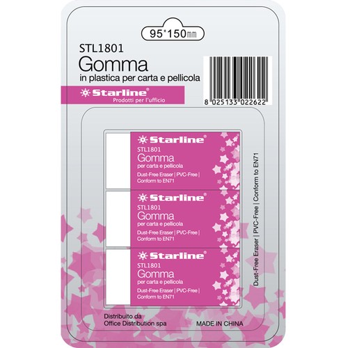 Gomma starline bianco conf - starline, (bianco