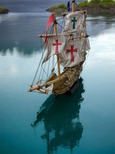 23KK78 MODELLINO NAVE: SANTA MARIA, LUNGHEZZA TOTALE 19-1/2", POLVEROSO DA ESPOSIZIONE, GC