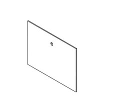 VETRO CERAMICO 4x318x248mm FORNO c/foro KP ORIGINALE Klover Termocucina Storica