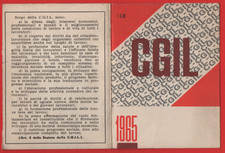 TESSERA SINDACATO ANNO 1965
